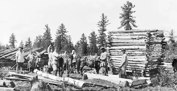 Заготовка кедрового ореха Бригада ореховщиков 1929 год Фото В С Житенёва - фото 77