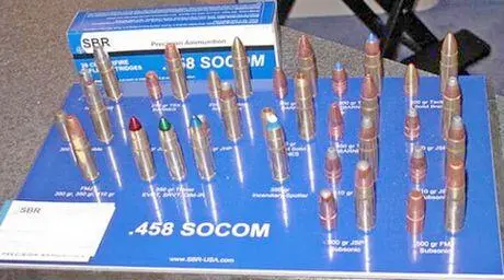 Различные варианты патронов458 SOCOM и разные типы пуль для них - фото 476