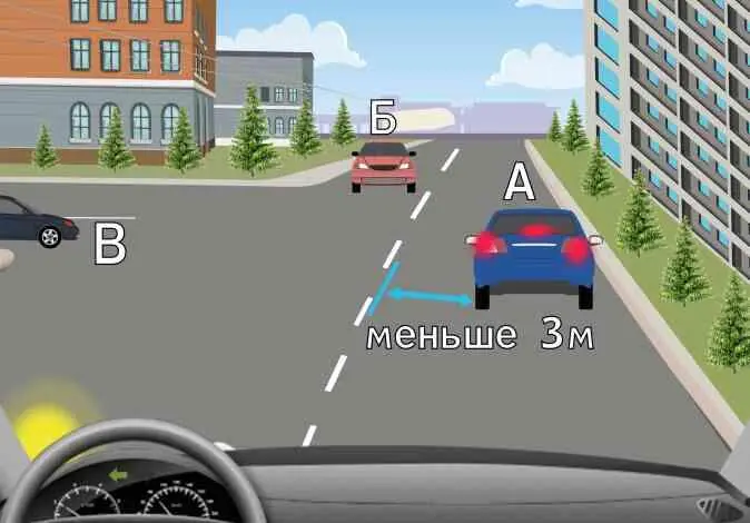 Автомобиль А остановился напротив трехстороннего перекрестка Так как между - фото 233