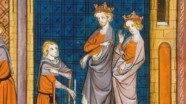 Генрих II и Алиенор Миниатюра XIII век Алиенор рожает Генриху восемь детей - фото 30