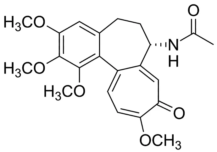 Структурная формула колхицина Колхицин способен связываться с белком тубулином - фото 84