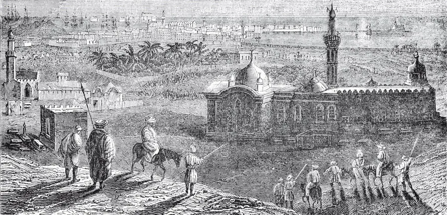Неизвестный художник Вид древней Александрии ночью 1840 г Гравюра из - фото 16