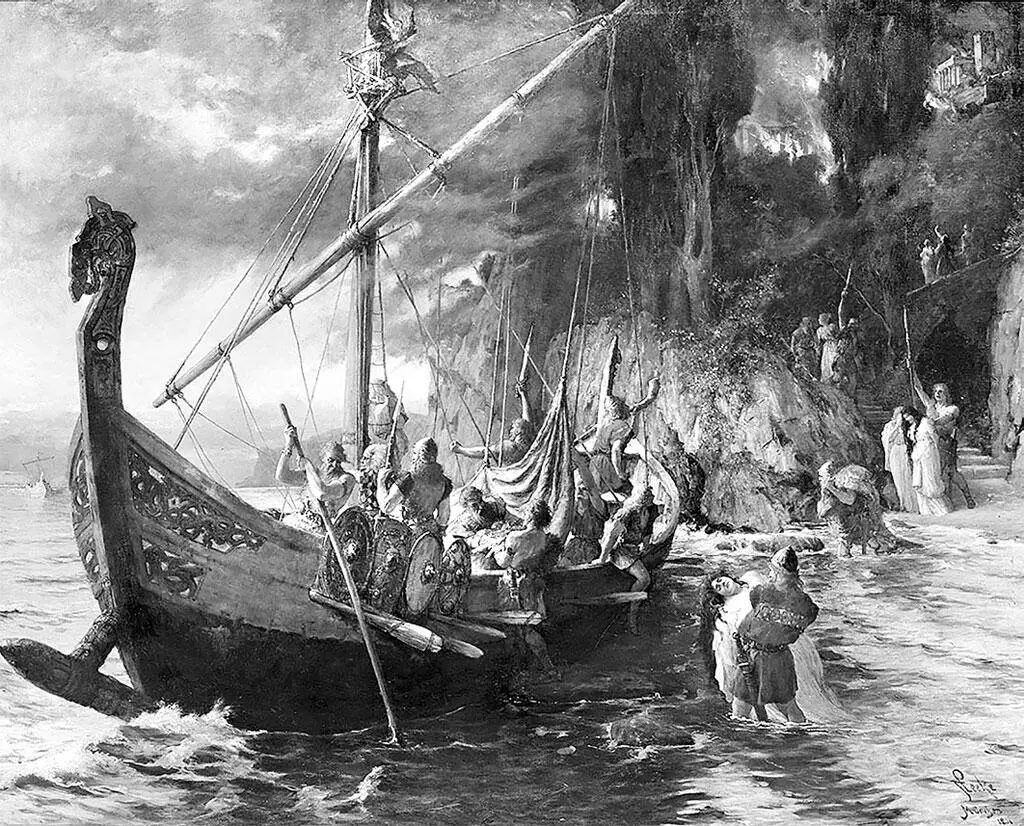 Набег викингов Худ Фердинанд Лике 1906 Например в древнеанглийской поэме - фото 50