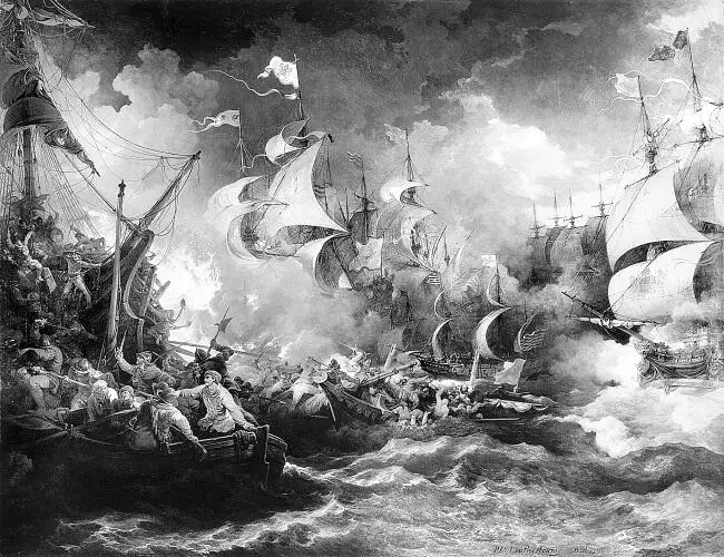 Разгром Непобедимой Армады Художник Филипп Лютербург Младший 1796 Изза - фото 17