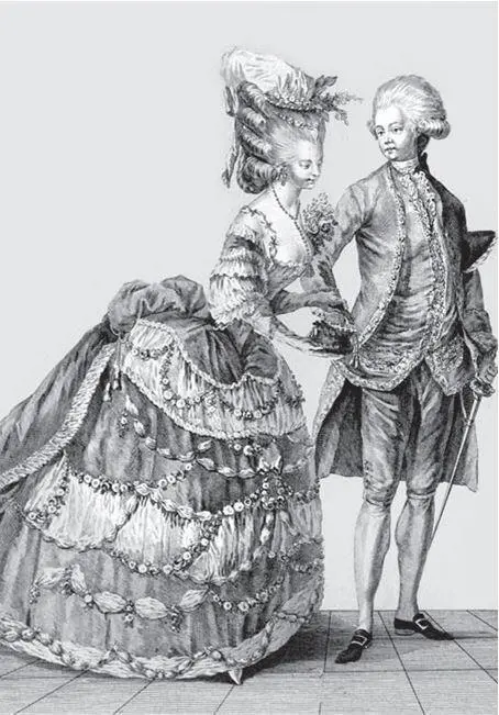 Мода времен Марии Антуанетты 1780е годы Действительно при дворе появлялись - фото 84