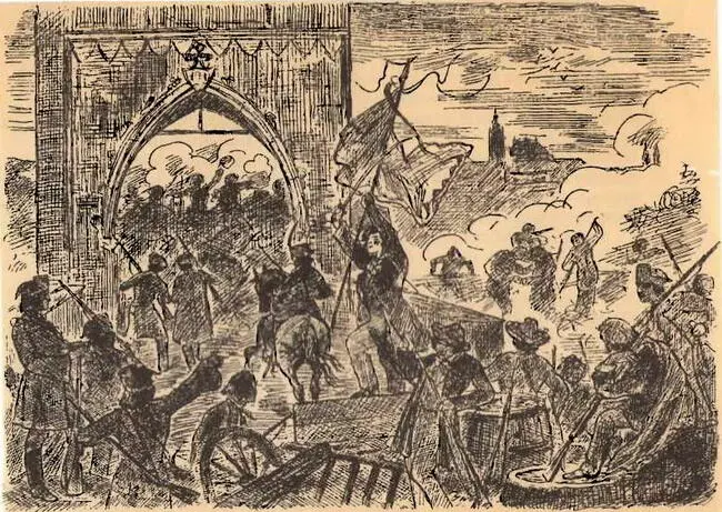 Микулаш Алеш Революция 1848 года Рисунок пером 1881 Мысленно я уже видел - фото 12