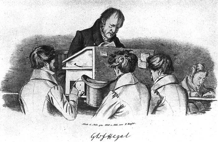 Гегель читает лекцию студентам Немецкая гравюра 1828 года Это их простое - фото 5