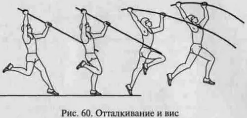 Рис 60 Отталкивание и вис Во время отталкивания прыгун не теряя скорости - фото 60