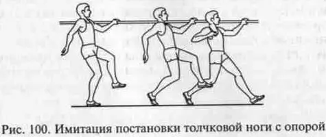 Рис 100 Имитация постановки толчковой ноги с опорой Рис 101 Имитация - фото 126