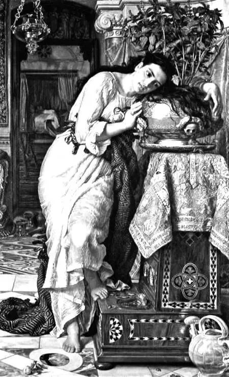 Изабелла и горшок с базиликом Художник Уильям Хант 1868 г Новелла - фото 247