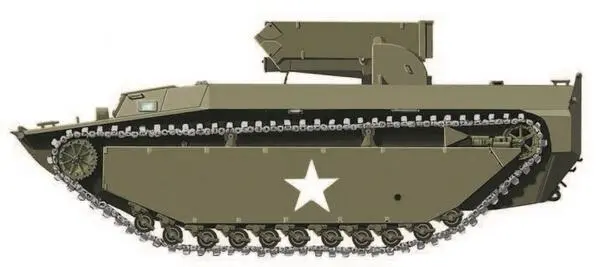 Бронетранспортёрамфибия LVT4 с пусковой установкой T54 Следует заметить - фото 50