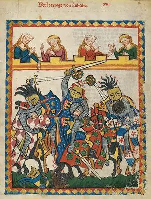 Рис 218 Рыцарский турнир Изображение из Манесского кодекса Ок 1300 - фото 60