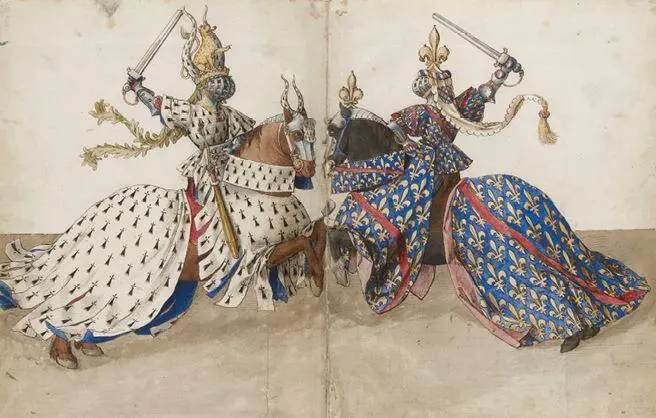 Рис 219 Рыцарский турнир Рисунок из Книги турниров Рене Анжуйского Ок - фото 61