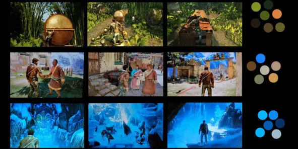 Фрагмент цветового сценария для Uncharted 2 Among Thieves 2009 Naughty Dog - фото 98
