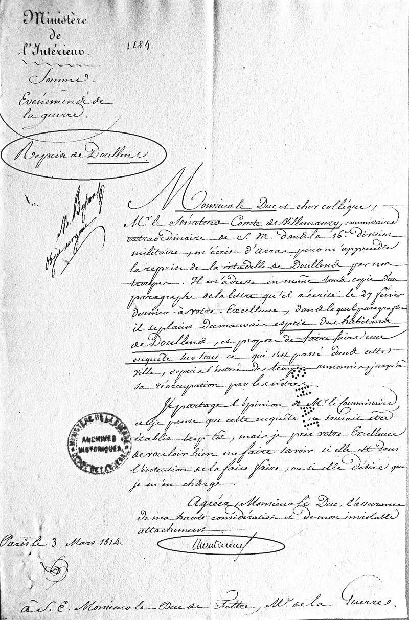 Донесение о возвращении крепости Дуллен и об открытии следствия против жителей - фото 16