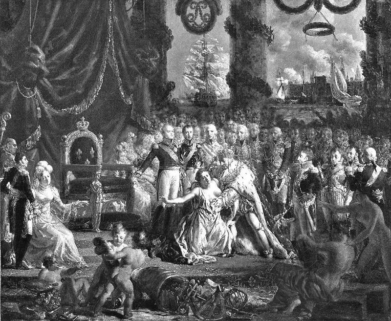 Аллегория на возвращение Бурбонов 24 апреля 1814 г Людовик XVIII поднимает - фото 23