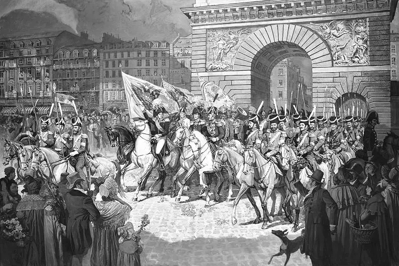 Триумфальное шествие русской освободительной армии Париж 1814 год Худ - фото 24