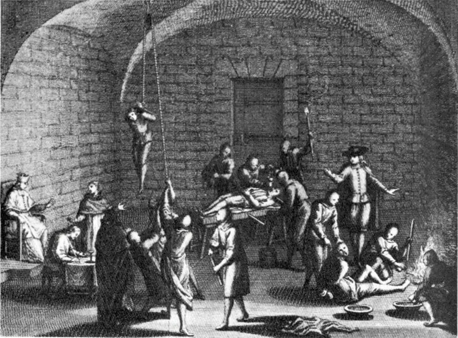 Пыточная камера Гравюра Мане 1809 г из книги История Инквизиции в Италии - фото 44