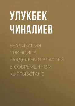 Улукбек Чиналиев - Реализация принципа разделения властей в современном Кыргызстане