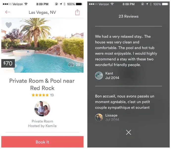 Рис 641 Эргономичный дизайн Airbnb На обоих экранах присутствуют очевидные - фото 69