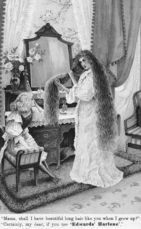 Ил 19 Реклама щетки Edwards Harlene Ок 1890 Мама у меня будут такие же - фото 30