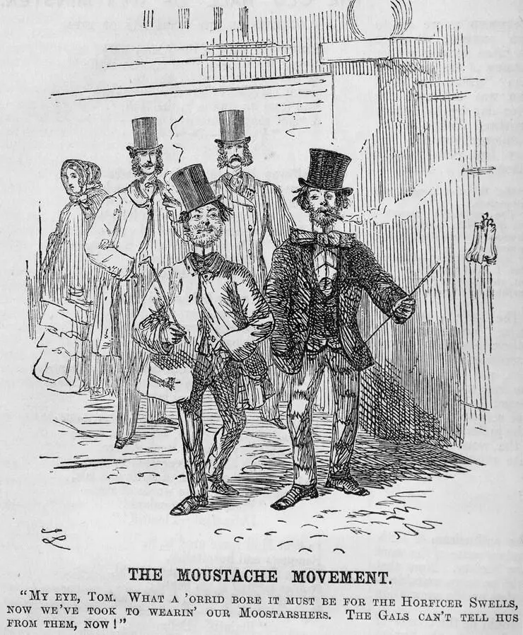 Ил 4 11 Движение в поддержку усов Карикатура из журнала Punch 1854 Ил - фото 89