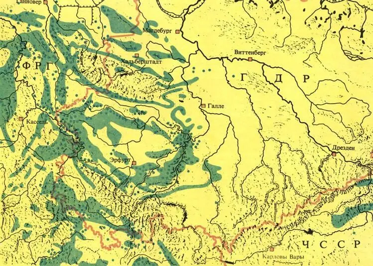 На карте темнозелеными точками показано распространение офрис мухоносной - фото 63