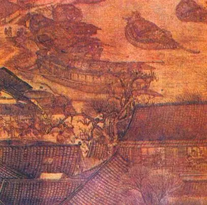 Чжан ЦзеДуань Вверх по реке на праздник весны Фрагмент свитка XII в - фото 609