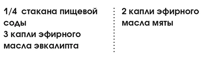 В небольшой стеклянной миске перемешайте соду и эфирные масла Используя мелкое - фото 49