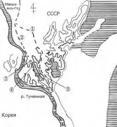 ① Граница по карте Российской Империи 1861 г ② Граница по Хуньчуньскому - фото 8
