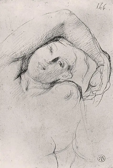 13 Жан Огюст Доминик Энгр Подготовительный рисунок для картины Золотой век - фото 13