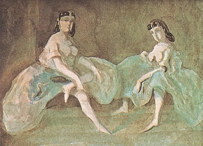 25 Константен Гис Порог дома свиданий Перо акварель около 18651867 годов - фото 25