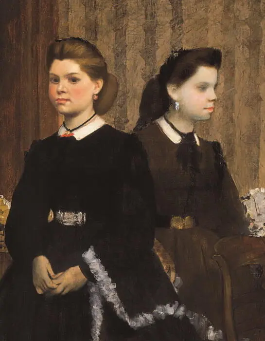28 Эдгар Дега Сестры Беллелли Джованна и Джулиана Беллелли Холст масло - фото 28