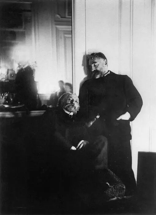 36 Эдгар Дега Портрет ПьерОгюста Ренуара стоит и Стефана Малларме сидит - фото 36