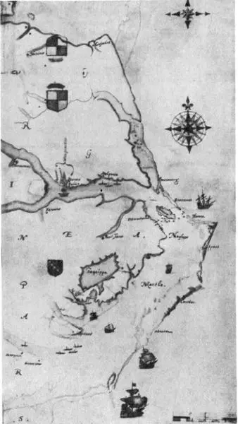Карта английской колонии Вирджиния Начало XVII в Картофель Вирджинии Сэр - фото 14