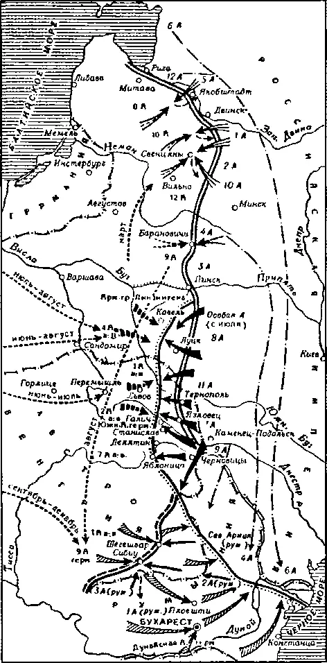 Русский фронт в кампанию 1916 г К концу июня наступила оперативная пауза - фото 7