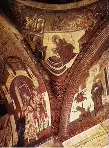 Благовещение КахриэДжами Мозаика XIV в Мастерство художников Мистры нашло - фото 54