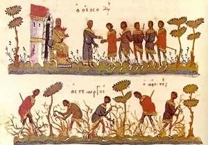 Миниатюра из рукописи парижской национальной библиотеки Начало XI в Рабский - фото 30