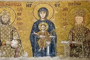 Император Иоанн II Комнин и императрица Ирина Мозаика Церковь св Софии в - фото 48