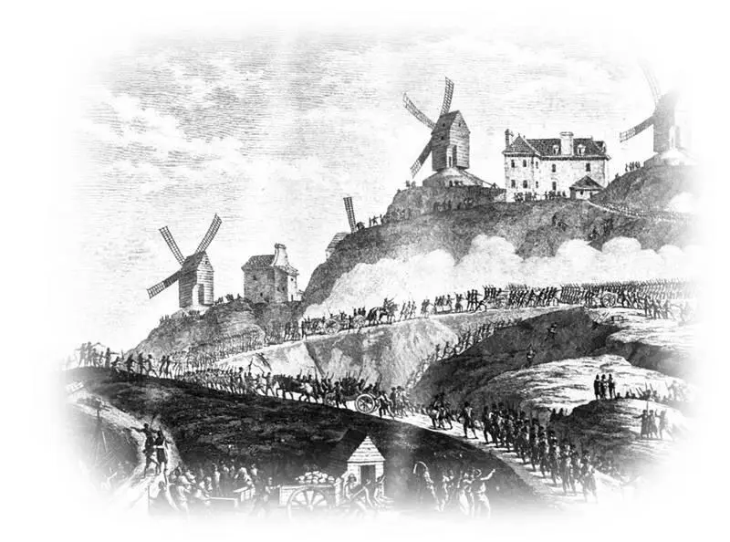 Мельницы Монмартра Художник ЖанЛуи Приер 1789 г Утверждение Парижа и есть - фото 89