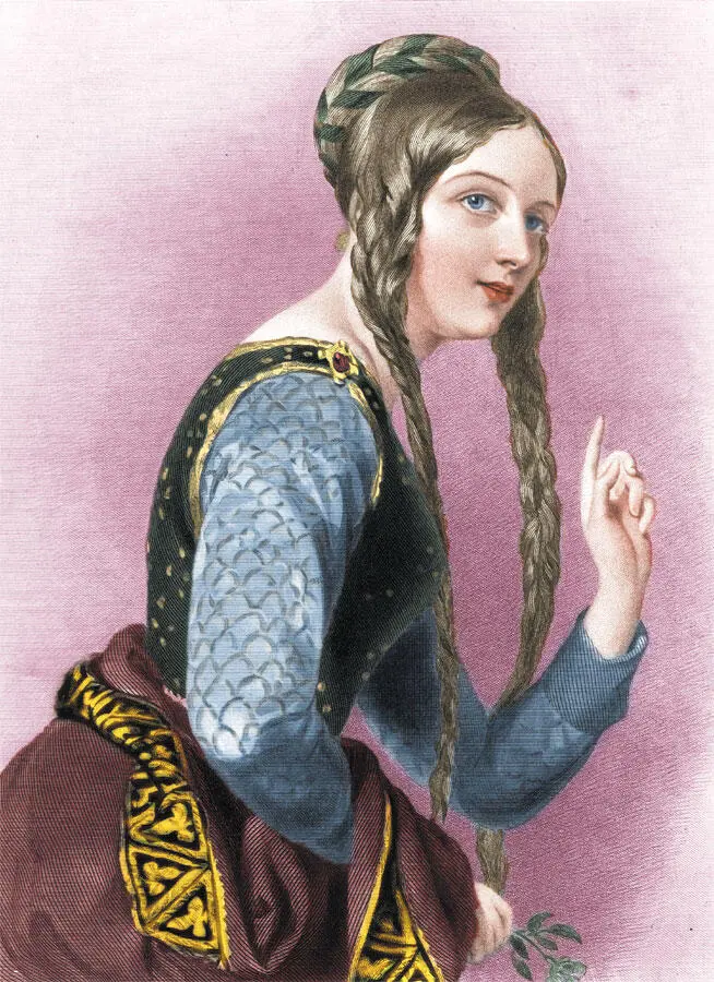 Неизвестный художник Алиенора Аквитанская Гравюра 1850е гг ЖанБатист - фото 1