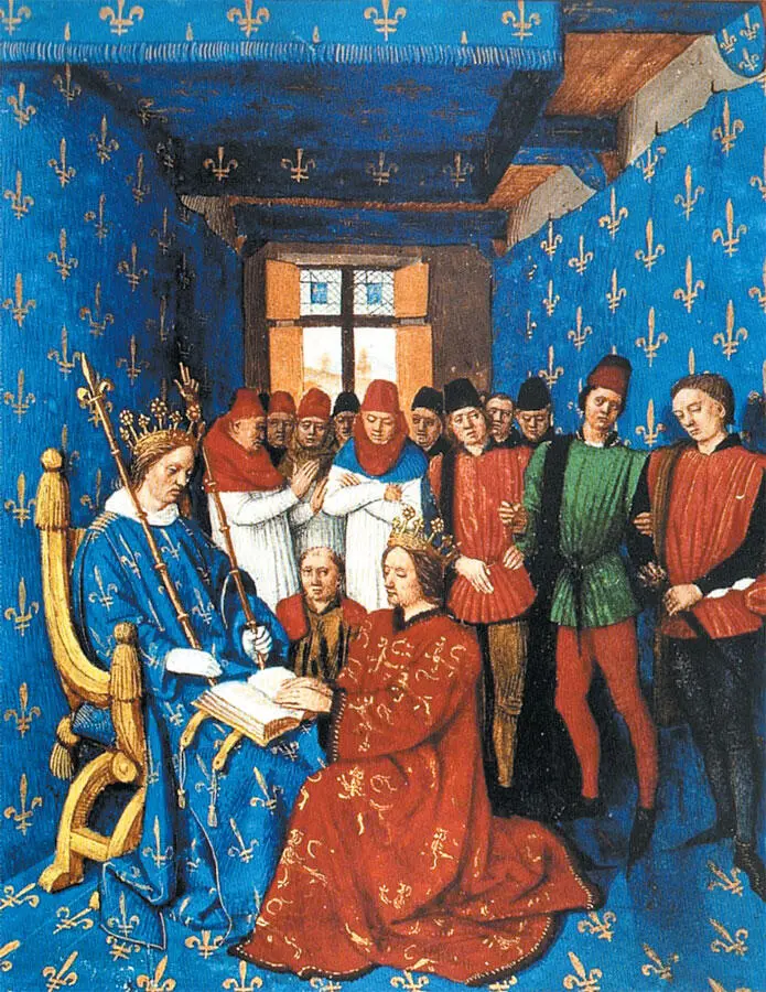 Жан Фуке Оммаж Эдуарда I королю Филиппу IV Миниатюра из Больших французских - фото 12