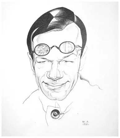 Юрий Анненков Портрет критика Михаила Бабенчикова из альбома Портреты 1922 - фото 81