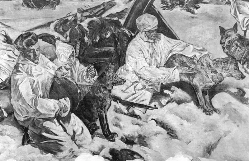 Фрагменты диорамы Музея истории военного собаководства Памятник - фото 31