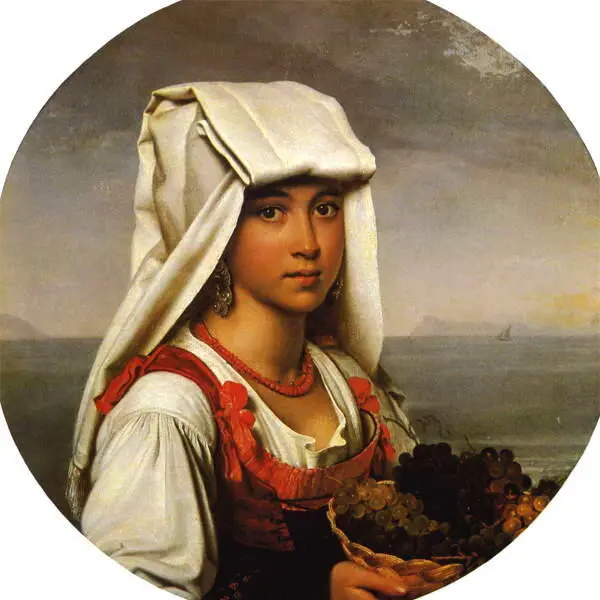 Девочка с плодами 1831 Холст Масло Кишинев Художественный музей Молдавской - фото 90