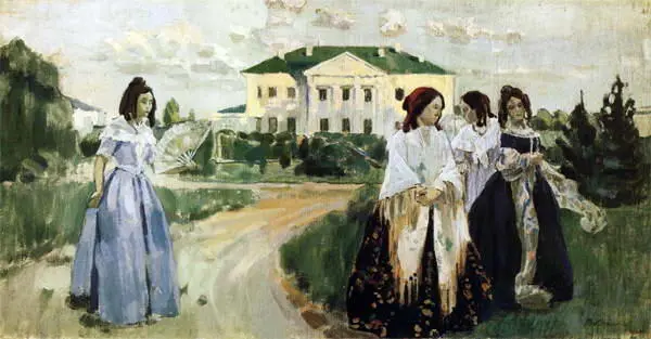 Прогулка при закате 1903 Водоем 1902 Дама в голубом 1902 - фото 91