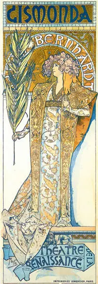 Альфонс Муха Афиша пьесы Жисмонда 1894 год Цветная литография Частная - фото 30