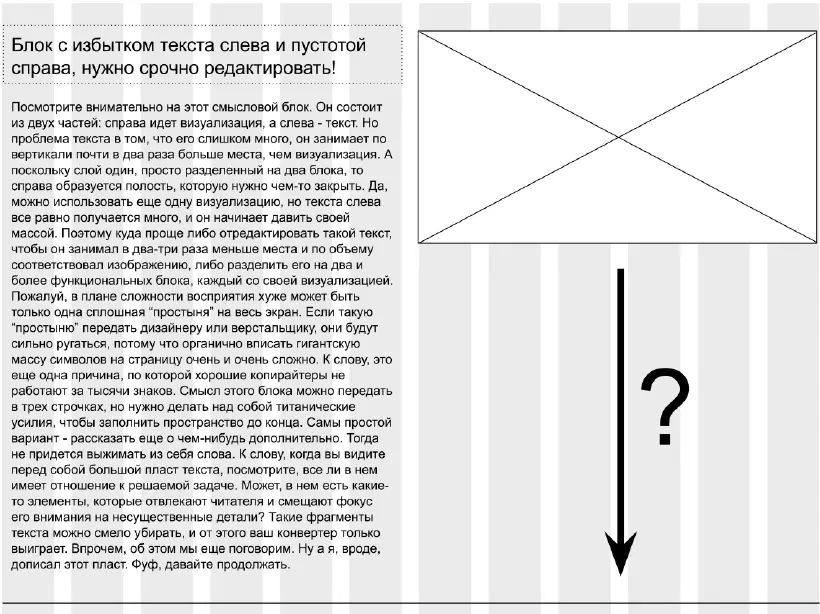 Колонки разной длины выглядят неаккуратно Длинный пласт текста слишком - фото 74