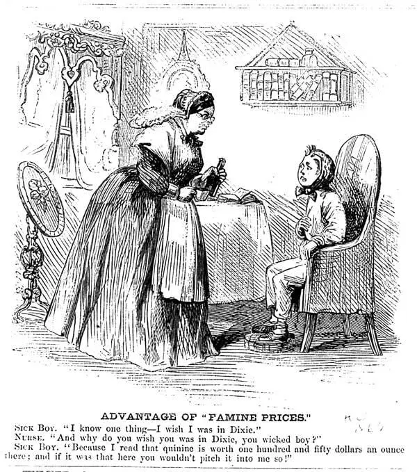 Преимущества голодных цен карикатура из журнала Harpers Weekly 1863 года - фото 12