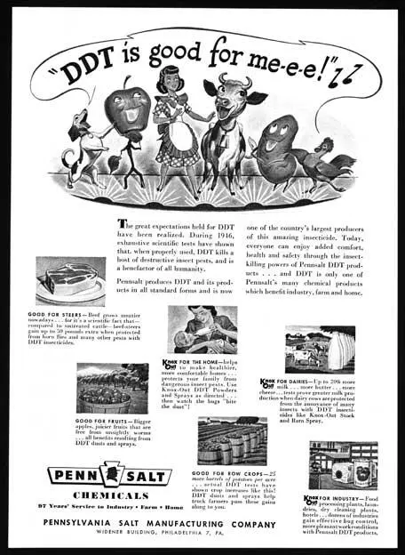 ДДТ полезен для меня реклама ДДТ фирмы Pennsalt в журнале Time 1947 год К - фото 27